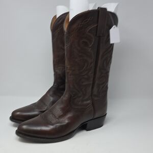 Dan Post Milwaukee Men's Brown Leather Western Boots Size 10.5 EW